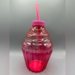 Target Bullseye Playground Valentine Cupcake Drinking Cup With Straw 2025 NEW
